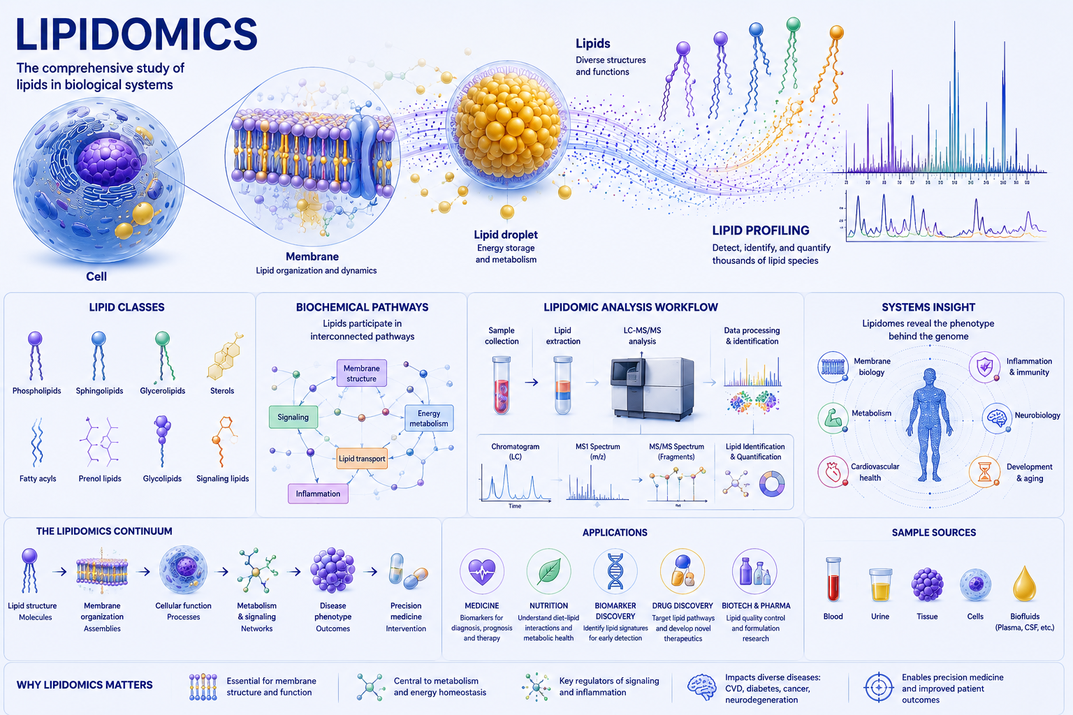 Lipidomics overview infographic