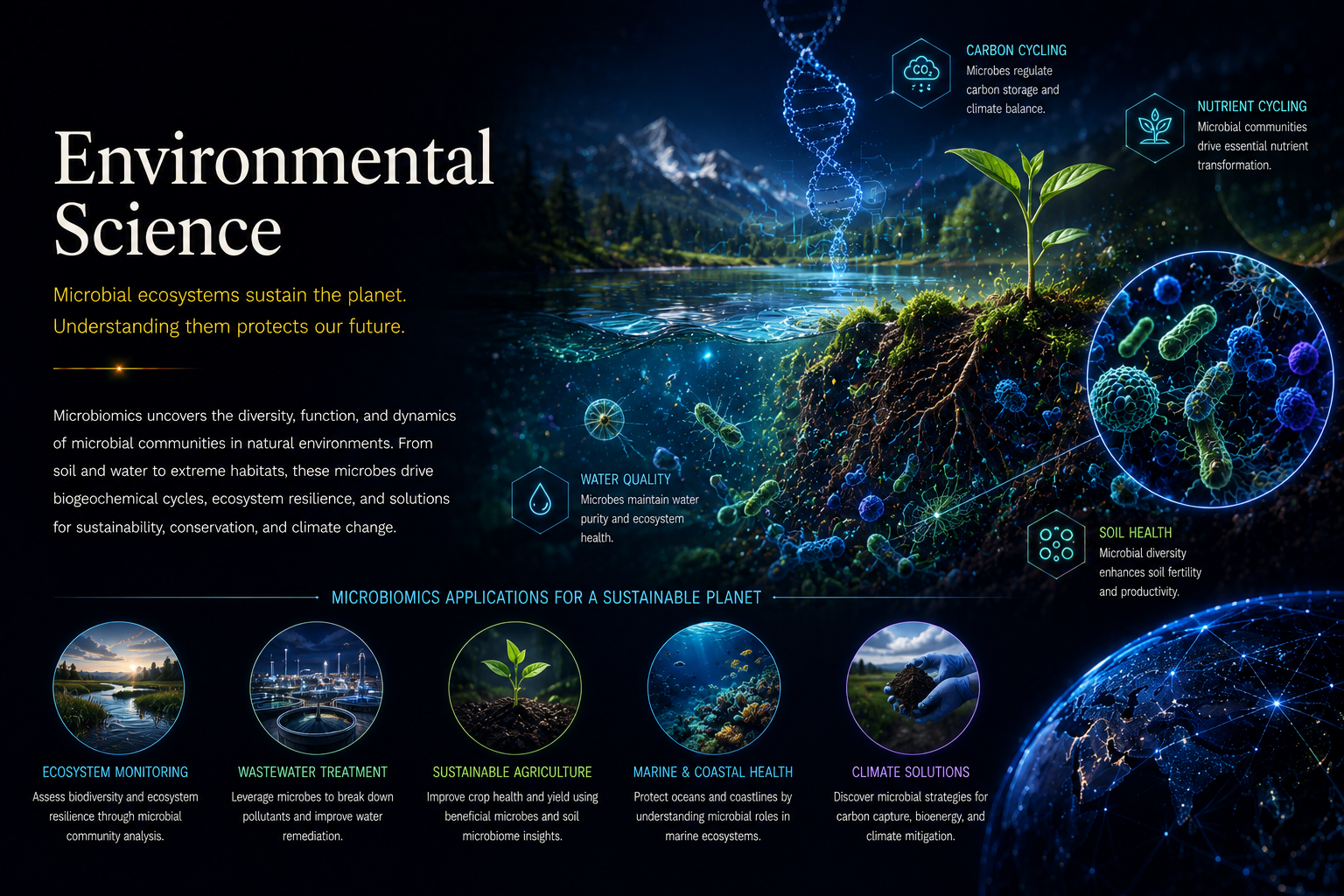Environmental Science Microbiomics Research