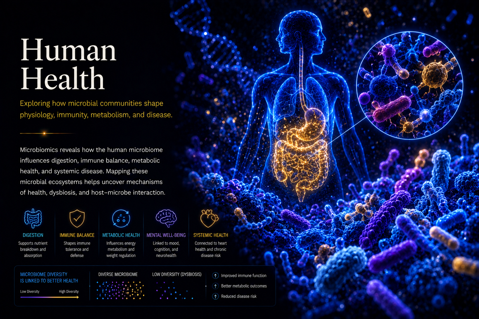 Human Health Microbiomics Research